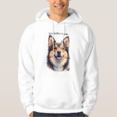 Pet’s Simple Modern Name & Photo Custom Design Hoodie (Voorkant)
