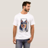 Pet’s Simple Modern Name & Photo Custom Design T-shirt (Voorkant volledig)