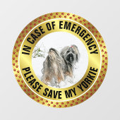 Pet Safety Alert Custom First Responder Dog Photo Raamsticker (Vel)