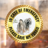 Pet Safety Alert Custom First Responder Dog Photo Raamsticker (Vel 2)