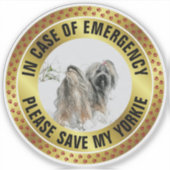 Pet Safety Alert Custom First Responder Dog Photo Sticker (Voorkant)