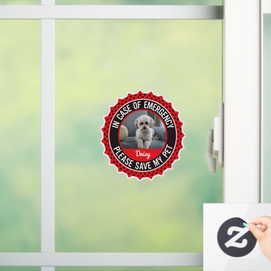 Pet Safety Alert Custom First Responder Raamsticker (Huis)