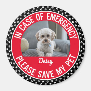 Pet Safety Alert Foto & Naam Emergency Responder Magneet