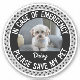 Pet Safety Alert met veranderlijke kleuren Sticker