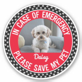 Pet Safety Alert met veranderlijke kleuren Sticker