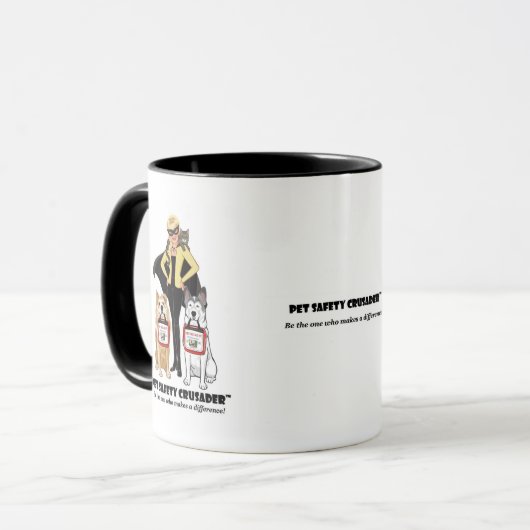 Pet Safety Crusader Coffee Mug  Mok (Voorkant links)