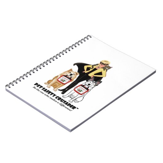 Pet Safety Crusader Spiral Notebook Notitieboek (Linkerzijde)