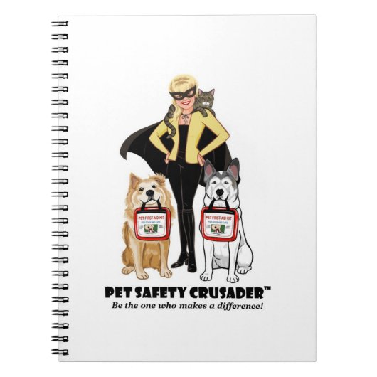Pet Safety Crusader Spiral Notebook Notitieboek (Voorkant)