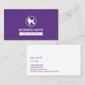 Pet Salon Pet Care Modern Paars Visitekaartje (Voorkant / Achterkant)