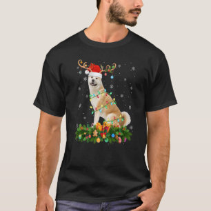 Pet Santa Akita Inu Dog Chri T-shirt