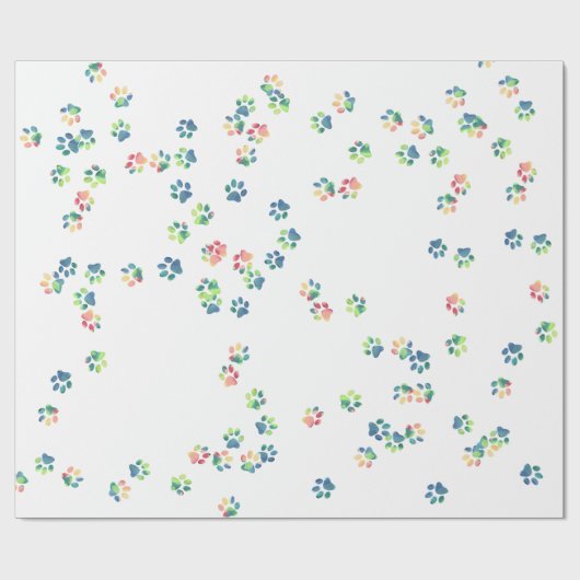 Pet schildert overal afdrukken cadeaupapier (Vlak)