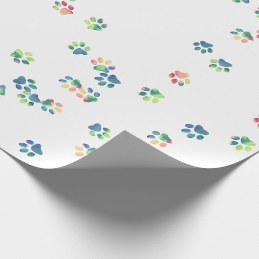 Pet schildert overal afdrukken cadeaupapier (Hoek)