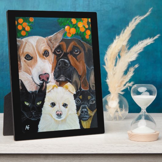 Pet Selfie Painting by Alfred Fox Fotoplaat (Zijkant)