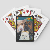 Pet Selfie Painting by Alfred Fox Pokerkaarten (Achterkant)