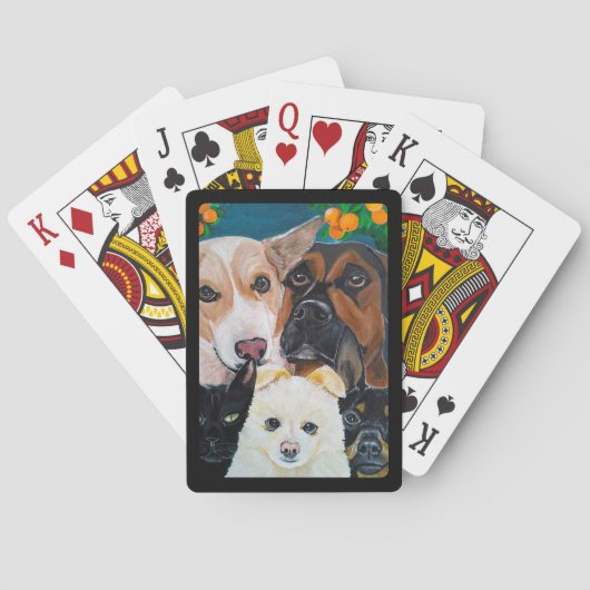 Pet Selfie Painting by Alfred Fox Pokerkaarten (Achterkant)