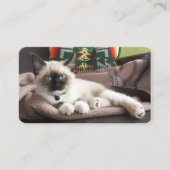 Pet Service Glamoureus Kitten Foto Sjabloon Visitekaartje (Voorkant)