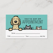 Pet Service Hond Kat Cavia Grappige afspraak Visitekaartje (Voorkant)