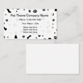 Pet Service Paw Print Pattern Visitekaartje (Voorkant / Achterkant)