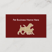 Pet Service Simple Business-kaarten Visitekaartje (Voorkant)