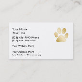 Pet Service-Visitekaartjes Visitekaartje (Achterkant)