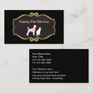 Pet Service-Visitekaartjes Visitekaartje