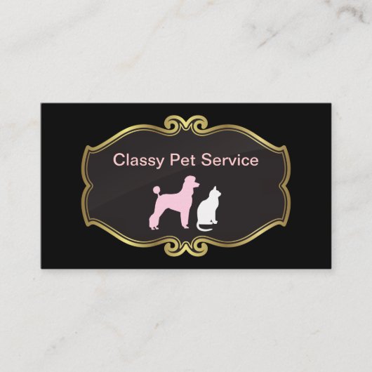 Pet Service-Visitekaartjes Visitekaartje (Voorkant)