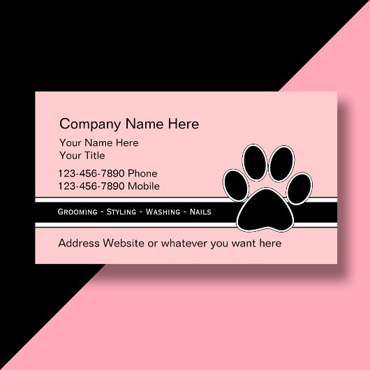 Pet Service-Visitekaartjes Visitekaartje