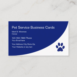 Pet Service-Visitekaartjes Visitekaartje