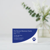 Pet Service-Visitekaartjes Visitekaartje (Staand voorkant)