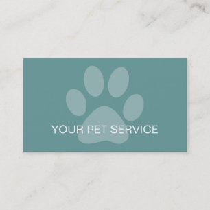 Pet Service-Visitekaartjes Visitekaartje