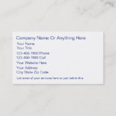 Pet Service-Visitekaartjes Visitekaartje (Achterkant)