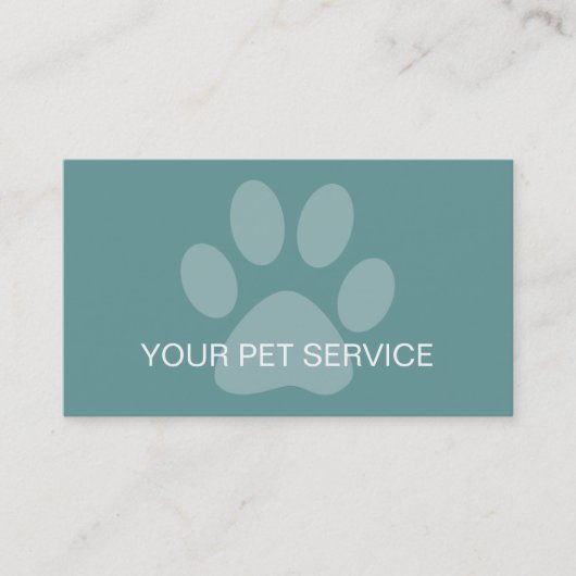 Pet Service-Visitekaartjes Visitekaartje (Voorkant)