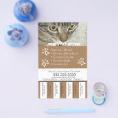 Pet Services Business Dog Tear Off Strips Flyer B (Enkel)