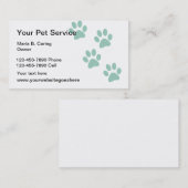 Pet Services Eenvoudige Visitekaartjes (Voorkant / Achterkant)