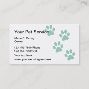 Pet Services Eenvoudige Visitekaartjes