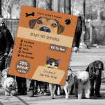 Pet Services Flyer<br><div class="desc">Ontworpen voor de bedrijfseigenaar van de internetservice. Dit product maakt een geweldige manier om reclame te maken voor uw bedrijf met internetservices. Alle tekst is 100% aanpasbaar. Door 1Bizchoice (gereserveerde rechten).</div>
