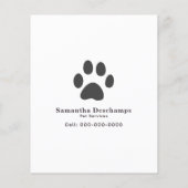 Pet Services Flyer (Achterkant)