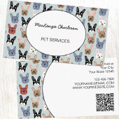 Pet Services Franse Bulldog QR-code Visitekaartje