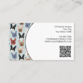 Pet Services Franse Bulldog QR-code Visitekaartje (Achterkant)