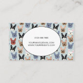 Pet Services French Bulldog Visitekaartje (Achterkant)