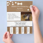 Pet Services Grooming Dog Tear Off Strips Flyer (Hand)
