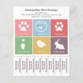 Pet Services & Kleurvierkanten Scheur van strips F Flyer (Voorkant)