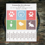 Pet Services & Kleurvierkanten Scheur van strips F Flyer<br><div class="desc">Een flyer met tear off strips voor alle dierendiensten zoals dierenarts,  hondenwandelaar,  kattenzitting,  konijnenvoer,  visverzorging,  vogelverzorging,  plant water geven,  gezelschapsdieren instappen,  enz. Het wordt geleverd met gekleurde vierkanten en afbeeldingen kattenpoot,  hondenpoot,  viskom,  potvogel,  plant en konijn - u kunt ze veranderen met uw eigen foto's,  logo's of afbeeldingen</div>