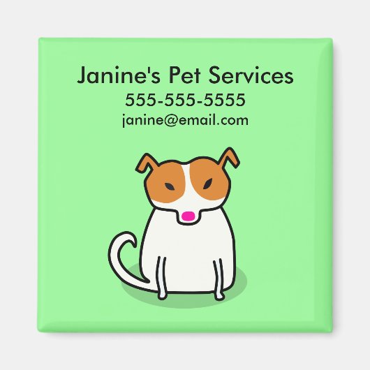 Pet Services promotionele magneet (Voorkant)