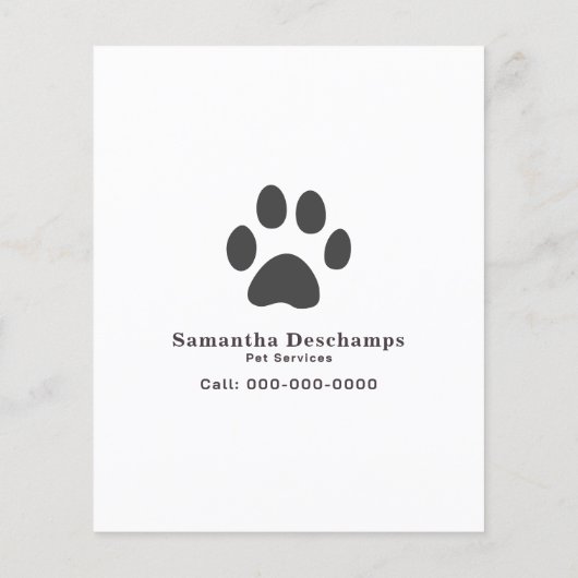 Pet Services Scheur van strips Flyer (Achterkant)