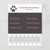 Pet Services Scheur van strips Flyer (Voorkant)