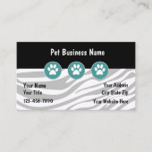 Pet Services Trendy Moderne Visitekaartjes (Voorkant)