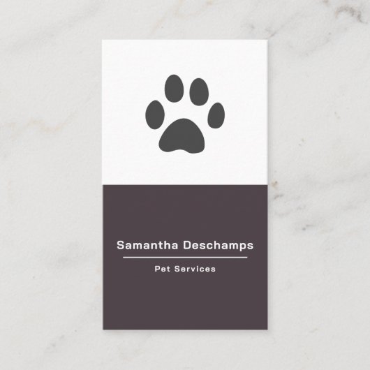 Pet Services Verticaal Visitekaartje (Voorkant)