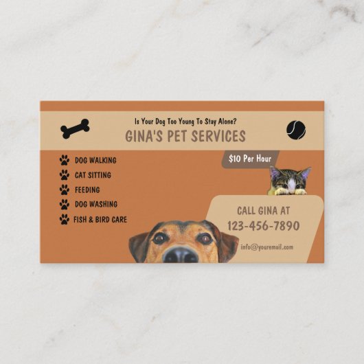 Pet Services Visitekaartje (Voorkant)
