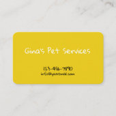 Pet Services Visitekaartje (Voorkant)
